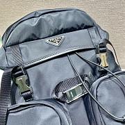 Prada Black Nylon & Saffiano Leather Backpack 2VZ019 Size 32x52x19cm - 3