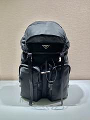 Prada Black Nylon & Saffiano Leather Backpack 2VZ019 Size 32x52x19cm - 2