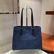 Prada Logo Print Canvas Tote Bag 1BG356 Size 33x24x13cm - 2