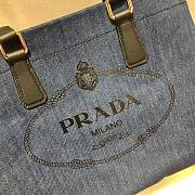 Prada Logo Print Canvas Tote Bag 1BG356 Size 33x24x13cm - 3
