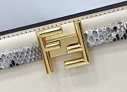 Fendi Touch White Leather Bag With Python Strap Size 26.5x10x9cm - 5