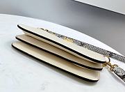 Fendi Touch White Leather Bag With Python Strap Size 26.5x10x9cm - 6