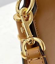 Fendi Touch Brown Leather Bag Size 26.5x10x9cm - 5