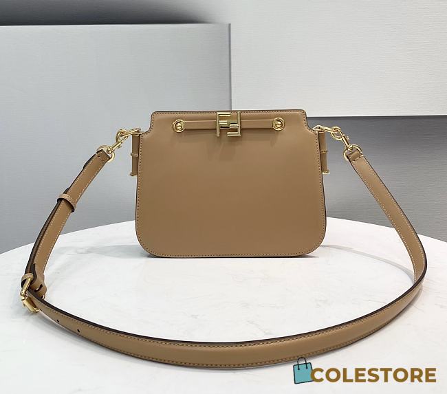 Fendi Touch Light Brown Leather Bag Size 26.5x10x9cm - 1
