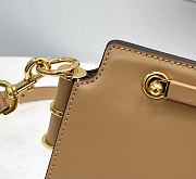 Fendi Touch Light Brown Leather Bag Size 26.5x10x9cm - 6