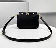 Fendi Touch Black Leather Bag Size 26.5x10x9cm - 1