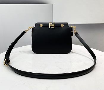 Fendi Touch Black Leather Bag Size 26.5x10x9cm