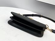 Fendi Touch Black Leather Bag Size 26.5x10x9cm - 6