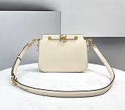 Fendi Touch White Leather Bag Strap Size 26.5x10x9cm - 1