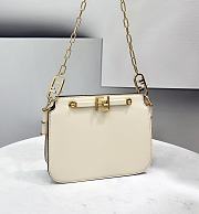 Fendi Touch White Leather Bag Strap Size 26.5x10x9cm - 2