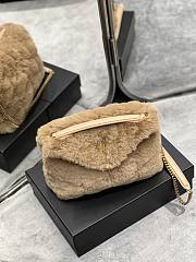 YSL LouLou Medium Shoulder Bag In Light Brown 574946 Size 29×17×11cm - 5