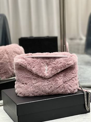 YSL LouLou Medium Shoulder Bag In Pink 574946 Size 29×17×11cm