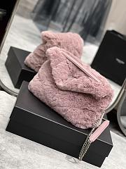 YSL LouLou Medium Shoulder Bag In Pink 574946 Size 29×17×11cm - 3