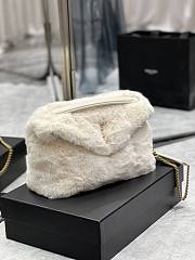 YSL LouLou Medium Shoulder Bag In White 574946 Size 29×17×11cm - 6