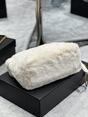 YSL LouLou Medium Shoulder Bag In White 574946 Size 29×17×11cm - 4