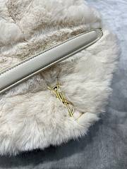 YSL LouLou Medium Shoulder Bag In White 574946 Size 29×17×11cm - 5