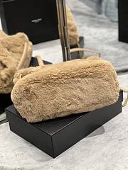 YSL LouLou Medium Shoulder Bag Light Brown Sheepskin 577476 Size 35x23x13cm - 6