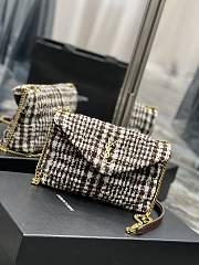 YSL LouLou Medium Shoulder Bag White&Brown 574946 Size 29×17×11cm - 6