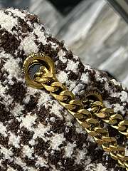 YSL LouLou Medium Shoulder Bag White&Brown 574946 Size 29×17×11cm - 4
