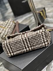 YSL LouLou Medium Shoulder Bag White&Brown 574946 Size 29×17×11cm - 3