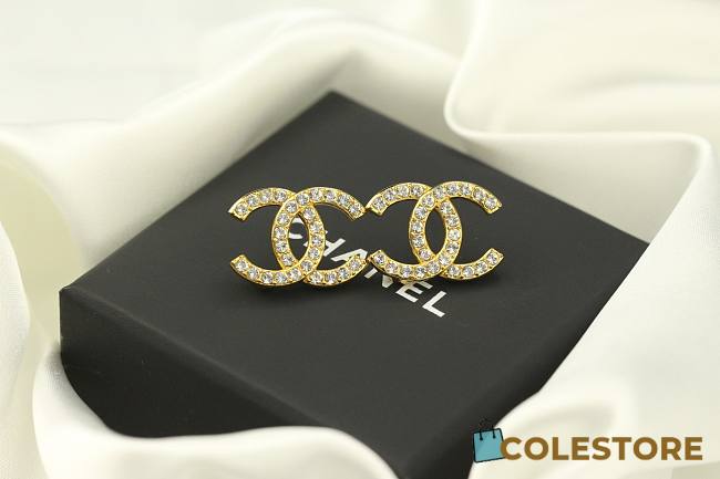Chanel Earrings Diamond&Golden - 1