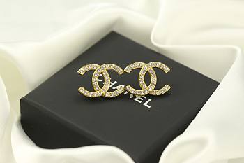 Chanel Earrings Diamond&Golden