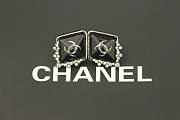 Chanel Metal Earrings Square - 2
