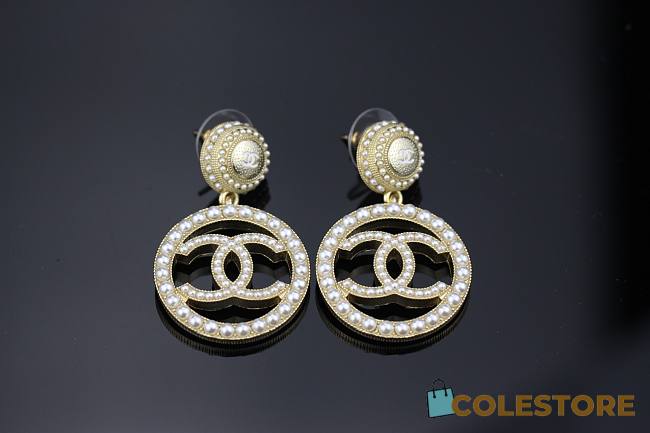 Chanel Earrings Circle Pearls - 1