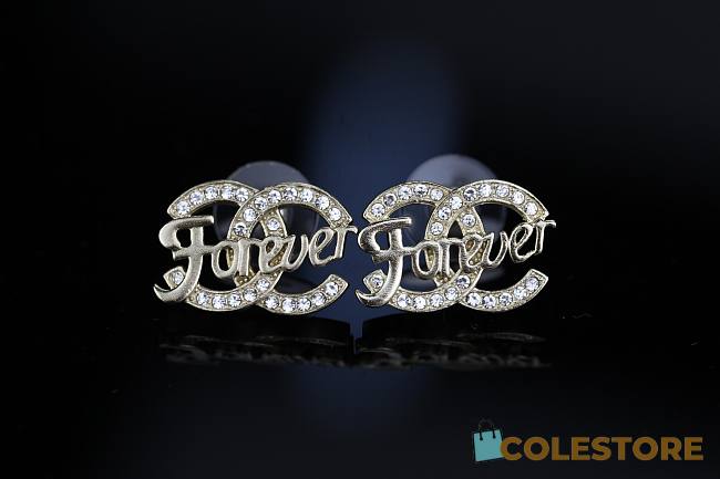 Chanel Earrings Crystal CC Forever - 1