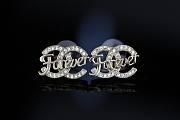 Chanel Earrings Crystal CC Forever - 1