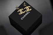 Chanel Earrings Logo& Sapphire - 2
