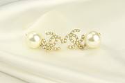 Chanel Earrings Gold&Pearl White  - 3