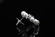 Chanel Earrings Metal Black&Pearls - 2