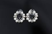 Chanel Earrings Metal Black&Pearls - 4
