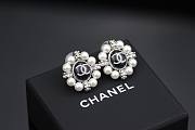 Chanel Earrings Metal Black&Pearls - 5