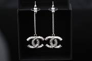 Chanel Earrings Metal & Diamantes Silver&Crystall - 1