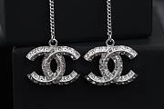 Chanel Earrings Metal & Diamantes Silver&Crystall - 5