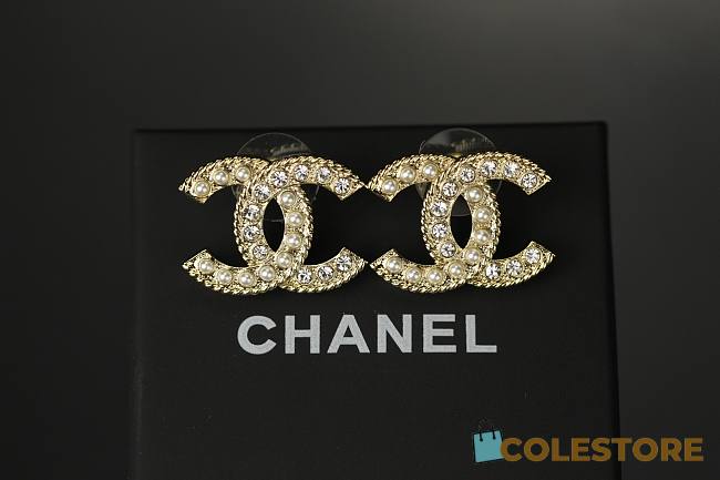 Chanel Earrings Golden Diamond  - 1