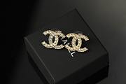 Chanel Earrings Golden Diamond  - 2