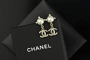 Chanel Earring Pearl Metal, Glass Pearls & Diamantés - 1