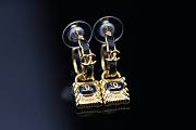 Chanel Earrings Sapphire Black&Gold - 4