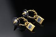 Chanel Earrings Sapphire Black&Gold - 5