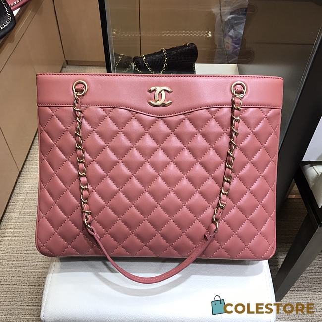 Chanel Large Shopping Bag In Pink A57030 Size 35X11X27cm - 1
