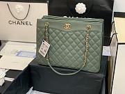 Chanel Large Shopping Bag In Light Forest A57030 Size 35X11X27cm - 1