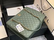 Chanel Large Shopping Bag In Light Forest A57030 Size 35X11X27cm - 3