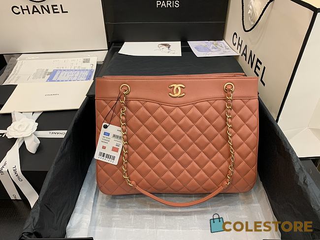 Chanel Large Shopping Bag In Orange A57030 Size 35X11X27cm - 1