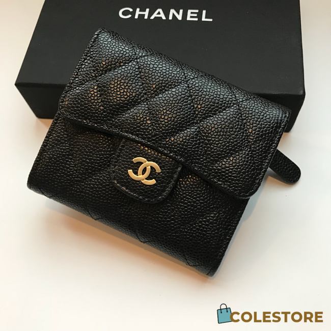 Chanel Mini Flap Wallet Caviar Leather 82288 Size 10.5x11.5x3cm - 1