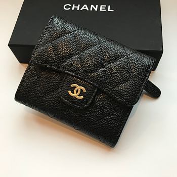 Chanel Mini Flap Wallet Caviar Leather 82288 Size 10.5x11.5x3cm