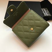 Chanel Mini Flap Wallet Green Caviar Leather 82288 Size 10.5x11.5x3cm - 5
