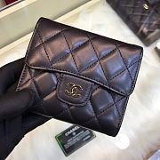 Chanel Mini Flap Wallet Black Quilted 82288 Size 10.5x11.5x3cm - 1